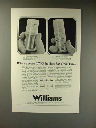 1925 williams shaving stick - shaving, ad