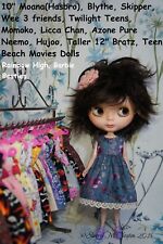Blythe, Mori Lolli, Rainbow High, KK Sindy, Barbie Besties, etc handmade dress