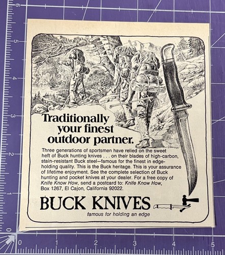 1975 print buck knives - buck,