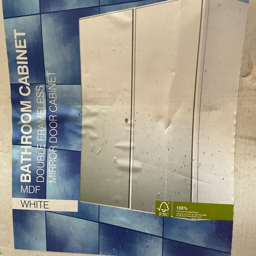 White mirrored bathroom - b&q,