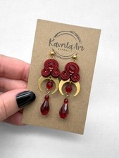 Handmade maroon soutache - handmade,