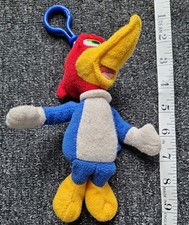 Vintage 2004 Woody Woodpecker Soft Toy Plush Small and key clip by play by play