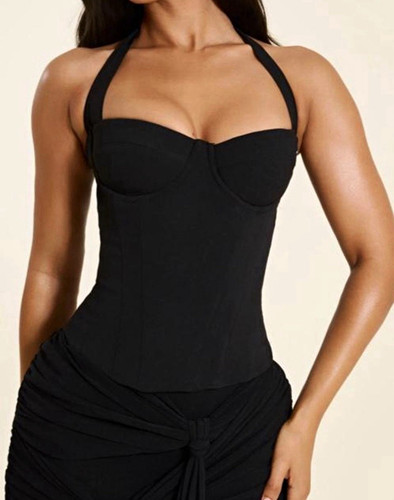 The zadie top black corset - in, black.