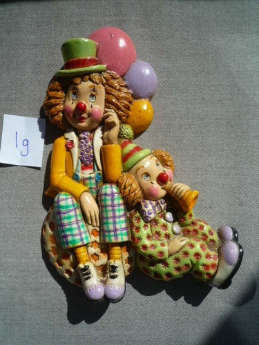 Vintage ceramic clown balloon - vintage,