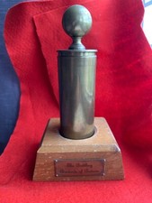 Trench art Bell 37MM M17 Shell & block & plaque Battling Bastards of Bataan 1941