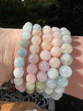 Morganite Crystal Beaded