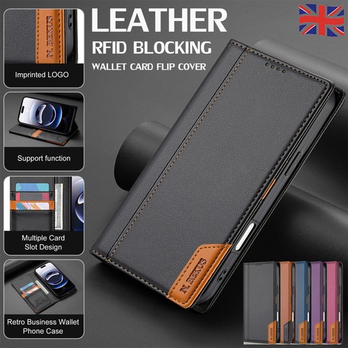 Wallet case leather card - leather, flip