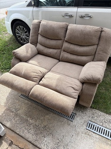 Manual reclining loveseat tan - manual,