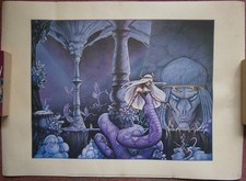 RODNEY MATTHEWS  original poster 1978   GA86 "The face in the abyss"   70 x 50cm