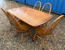 Vintage Ercol Dining Table & 6