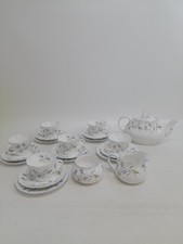 Crownford Queen's Bone China 21 Piece Tea Set Harebell Flowers Complete Set