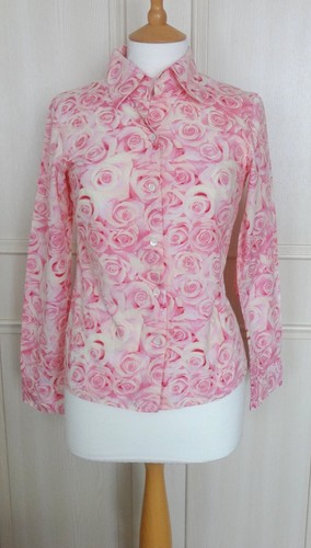 Agnes pink rose print cotton - b,