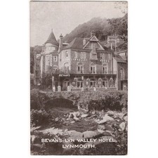 LYNMOUTH Devon Bevan's Lyn Valley Hotel Postcard, Unused