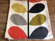 13”  Square Cushion Cover Made W/ Orla Kiely Classic Multi Stem Cotton Duck New