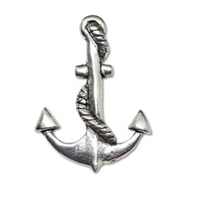 Anchor Pin Badge Pewter Brooch