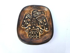 Gene Barker Canadian Haida Eagle Clay Pin Dish