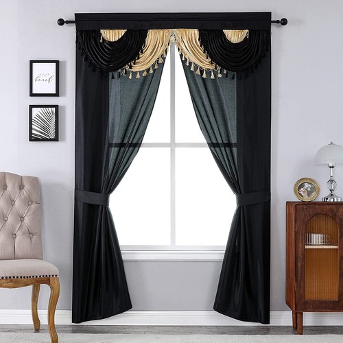 Black gold taffeta - 5, pc