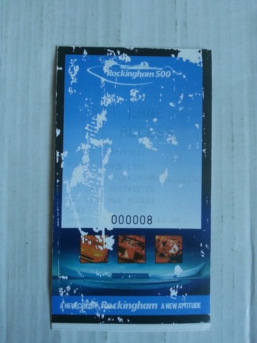 2002 rockingham 500 ticket - 2002,