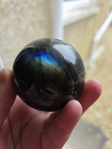 Labradorite crystal sphere - labradorite,