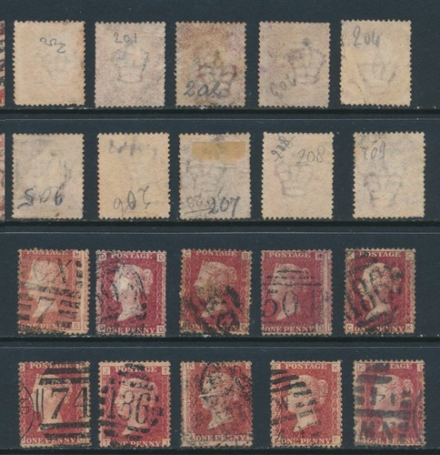 1864 penny red sg43 pls - gb,, sg43,