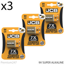 3x JCB 9V Super Alkaline Block