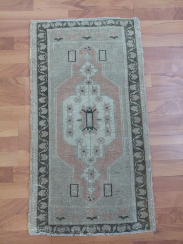 Antique beige handwoven rug - beige,