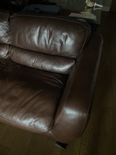 Sisitalia Italian Leather 4 Seater Sofa Settee Conker Brown