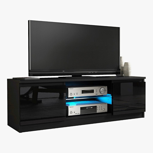Cabinet black gloss doors - tv, |
