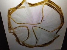 32 Gold Edged Ivory net favour/bonbonnier nets