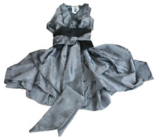 Jolaby special occasion, silver grey flock designer dress. One size.