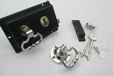 In 5 options to choose TRADITIONAL SOLID BRASS BLACK DOOR RIM LOCK CARRIAGE KNOB