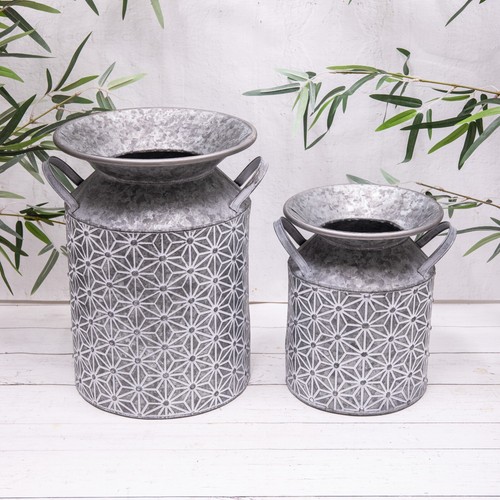 Vintage metal milk churn - vintage,