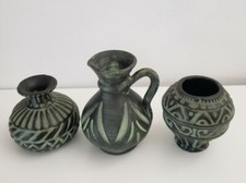 Set of 3 Art Pottery Vases