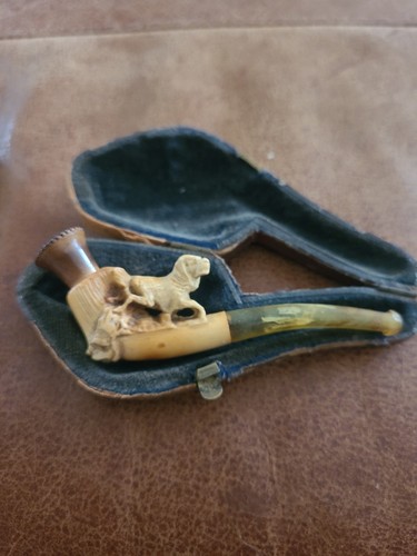 Antique meerschaum pipe with - antique,