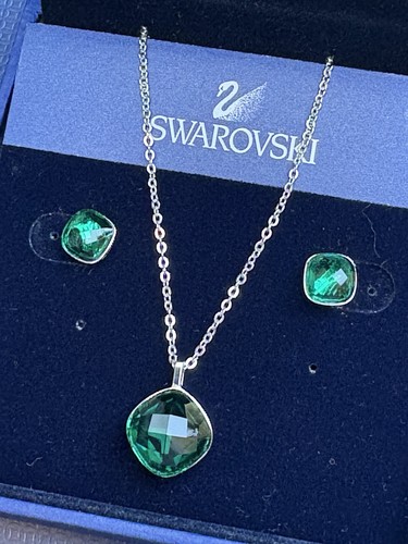 Swarovski necklace and earring - and,