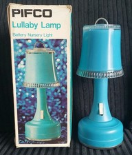 Vintage Pifco Lullaby Lamp - Battery Nursery Lamp - Number 1689 - In Blue 