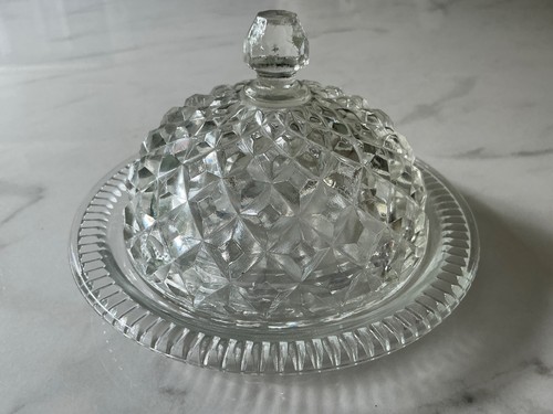 Vintage domed lidded glass - vintage,