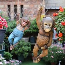Monkey Chimp Monkey Statue Garden Decoration Hanging Ornaments  Outdoor