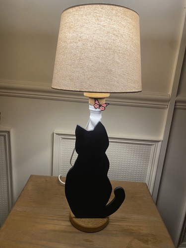 Hand crafted oak table lamp - hand,