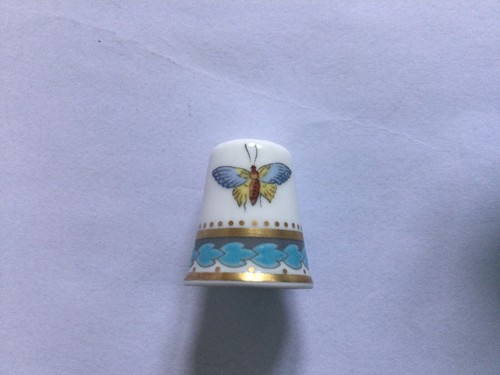 Spode thimble butterfly flower - spode, butterfly/flower