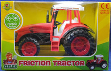 NEW Large 10" Long Farmer GILES FARM TRACTOR in RED Colour with FLOTATION TYRES
