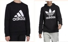 Adidas Kids Boys & Girls Hoodies Hoody  Fleece Cotton Hoodie Sweatshirt Top
