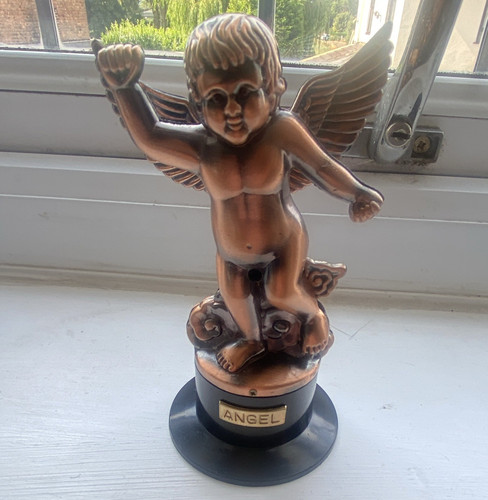 Bronze angel figurine black - figurine,