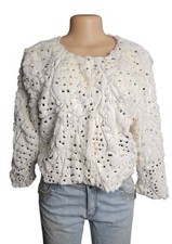 Candies White Faux Fur Gold