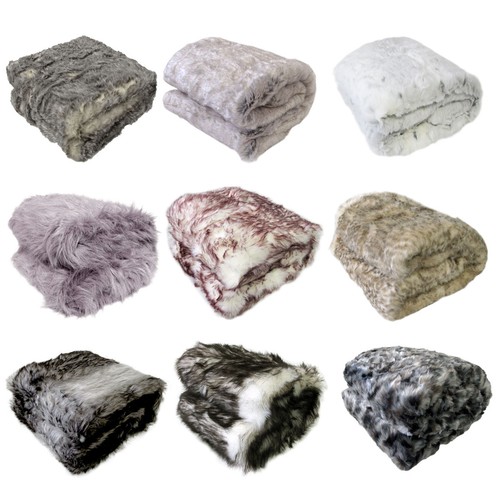 Luxury faux fur - animal, throw