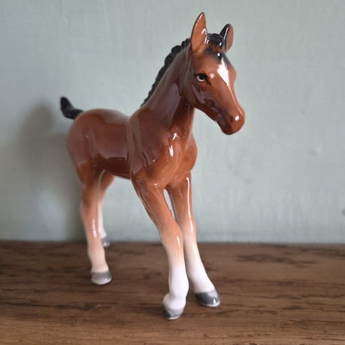 Vintage ceramic horse foal - vintage,