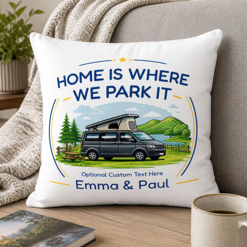 Personalised campervan cushion - personalised,