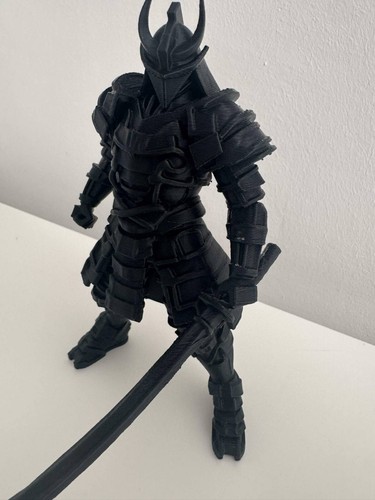 Black printed samurai - black, 3d