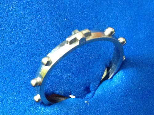 Cross rosary ring size - cross,