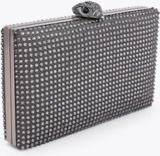 Kurt Geiger London Designer Womens Kensington Clutch Eagle Head Grey Bag